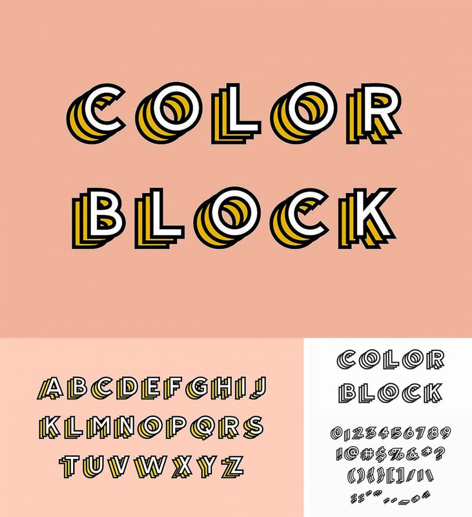 Color Block Font 941x1030 