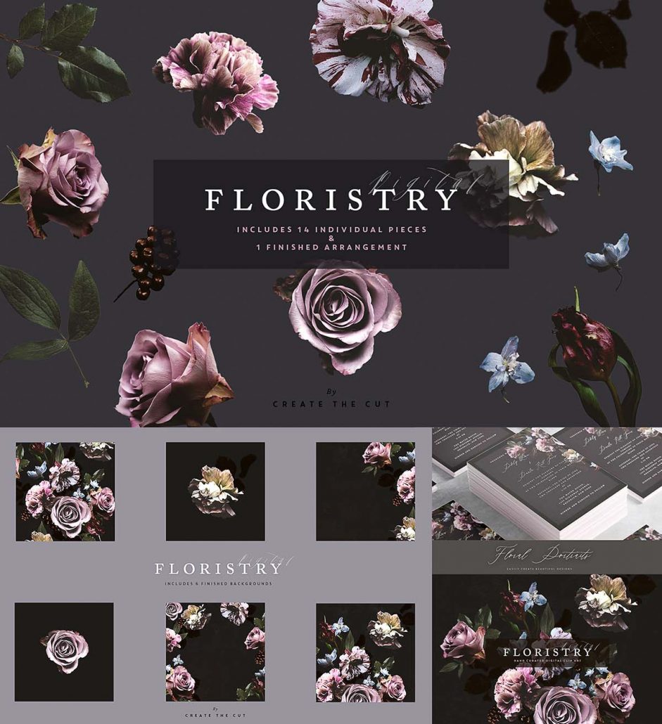 Digital Floristry Clip Art Collection | Free download