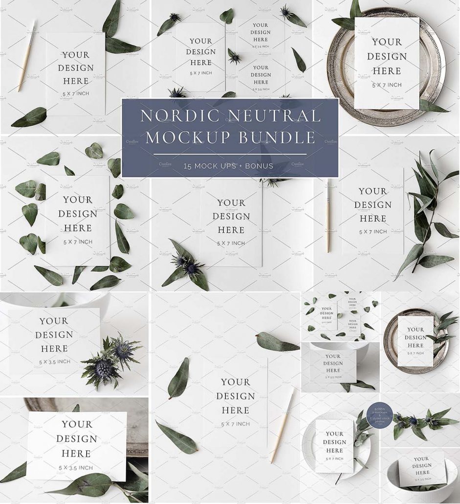 Nordic Neutral Mockup Bundle | Creative Print Mockups ~ Creative Market