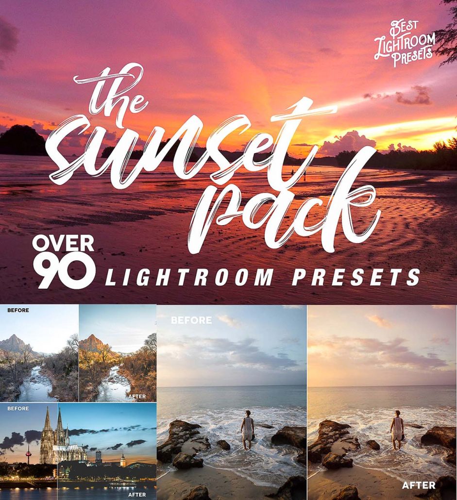 Over 90 Sunset Lightroom Presets | Free download
