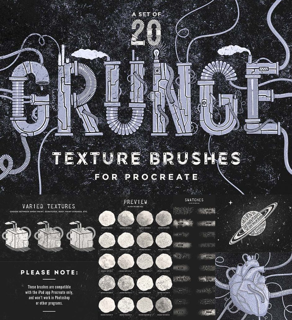 procreate grunge brushes free