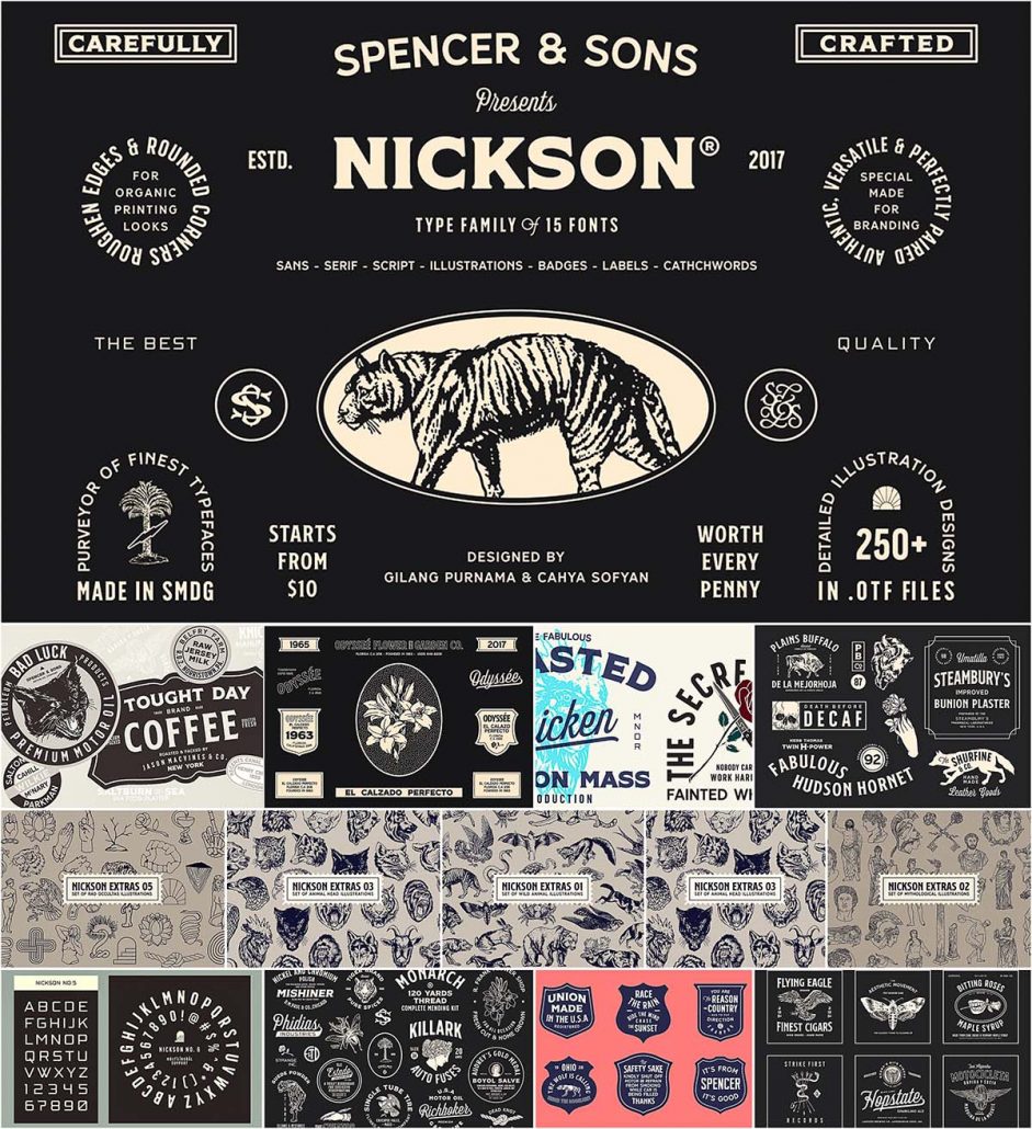 S S Nickson Font Bundles Free Download