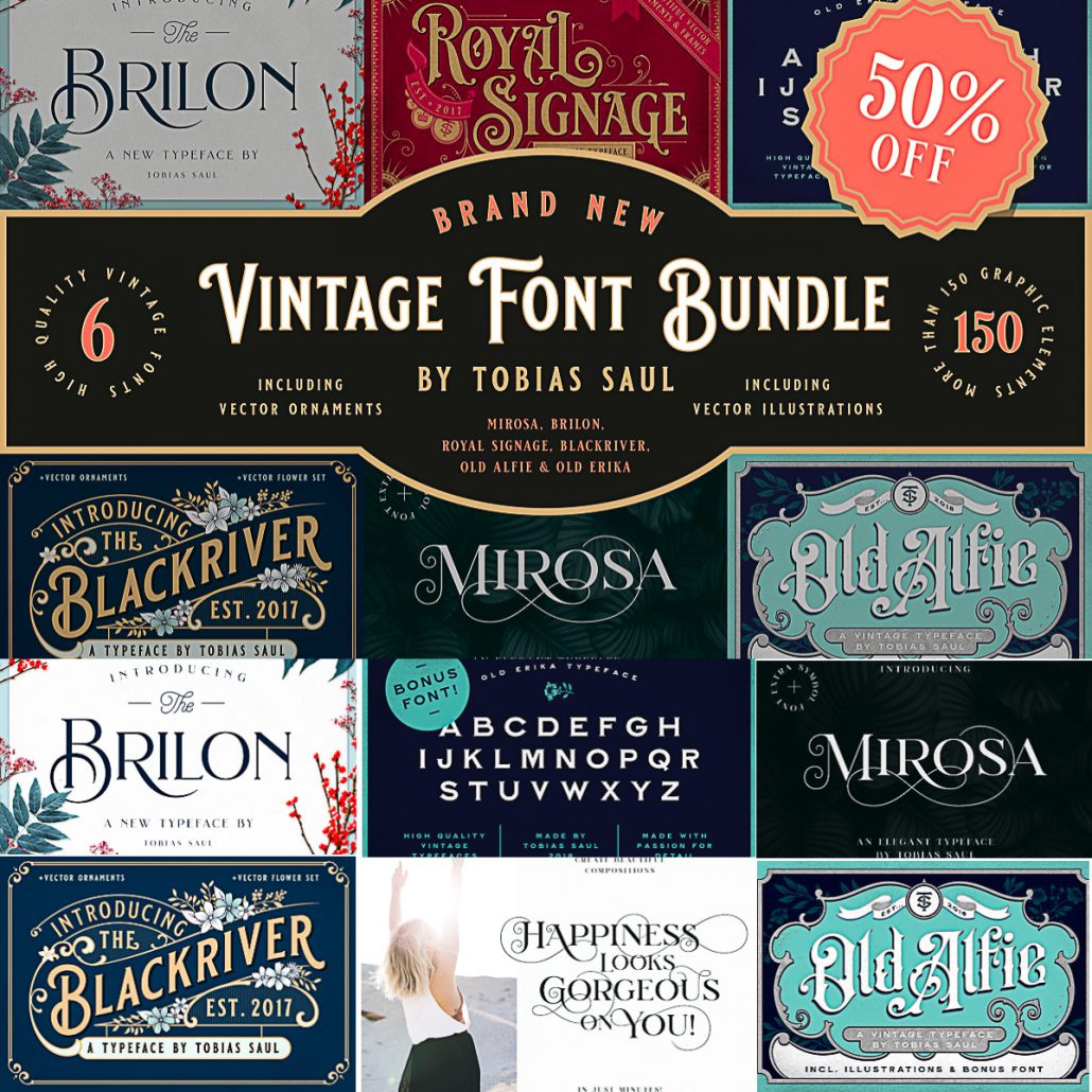 Vintage Font Bundle Free download