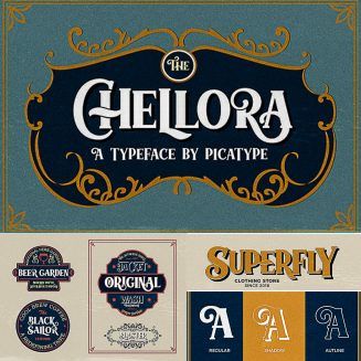 Chellora Vintage Font Family | Free download