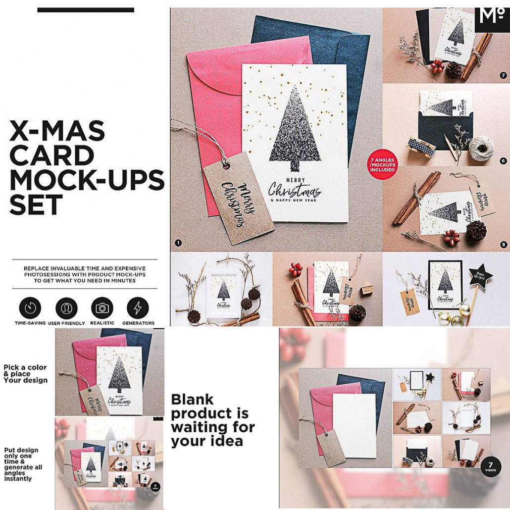 Christmas Card Mockups Generator | Free Download