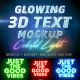 Glowing Text 3D Mockup