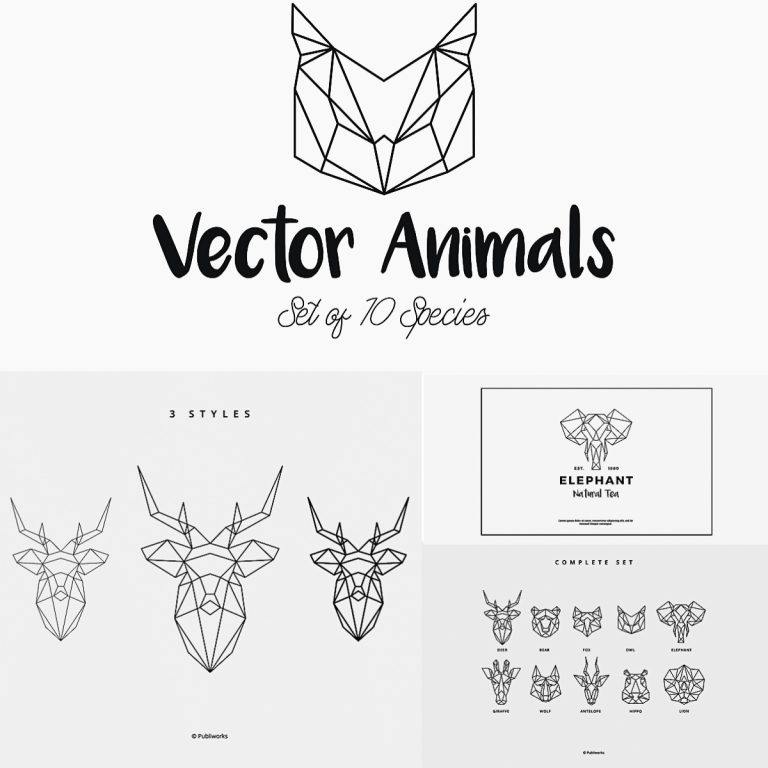 Geometric Vector Animals Set Free download