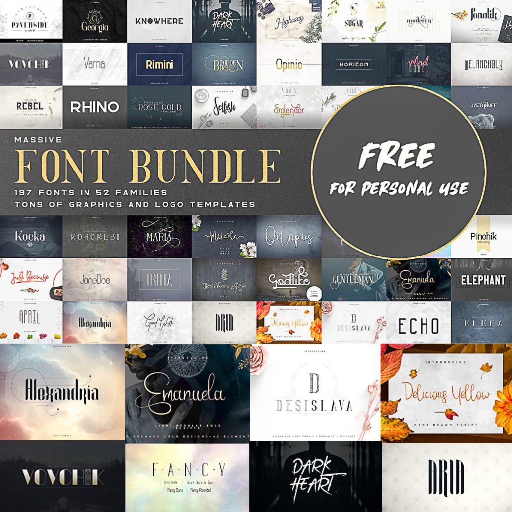 download free font bundles