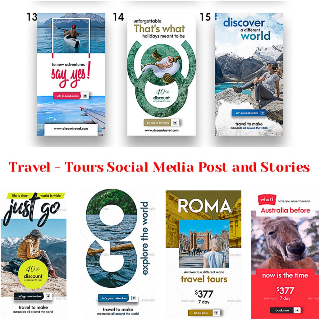 Travel Social Media Post and Stories Free download