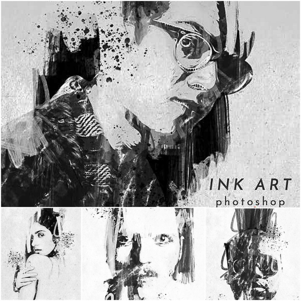 ink sketch photoshop action free download