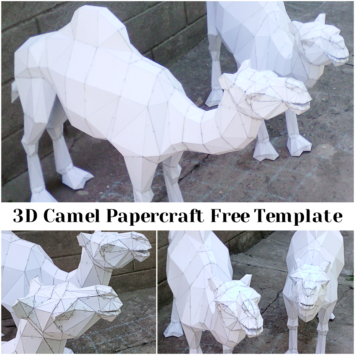 3d Camel Papercraft Free Template