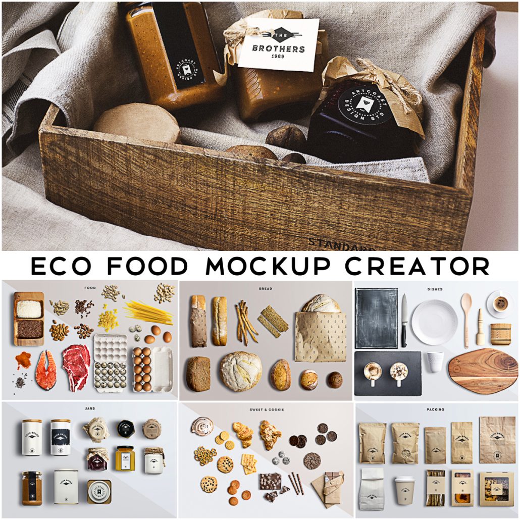 Eco Food Mockup Creator | Free download