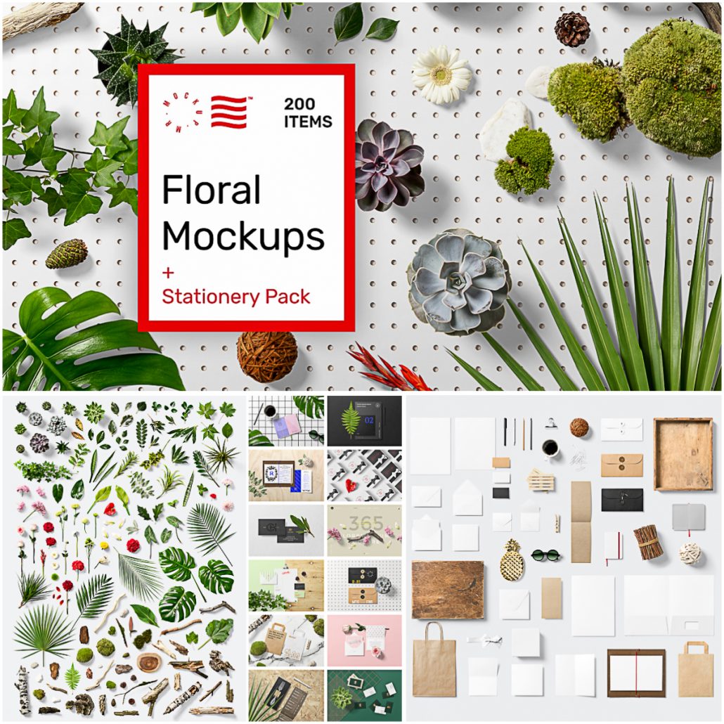 Download Floral PSD Mockups & Stationery Pack | Free download