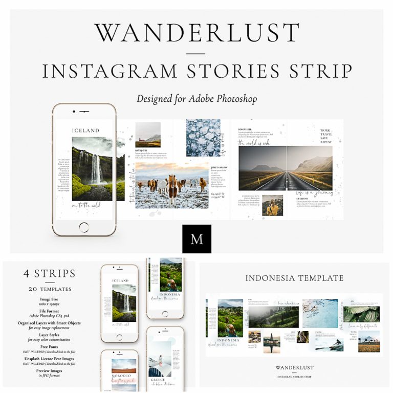 Wanderlust Travel Instagram Stories Strip Free download