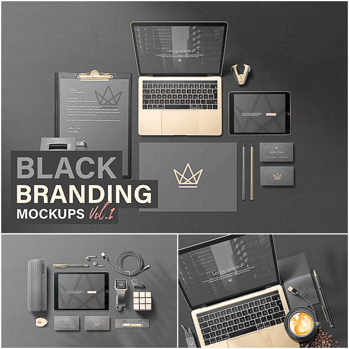 Download Black Branding Mockups