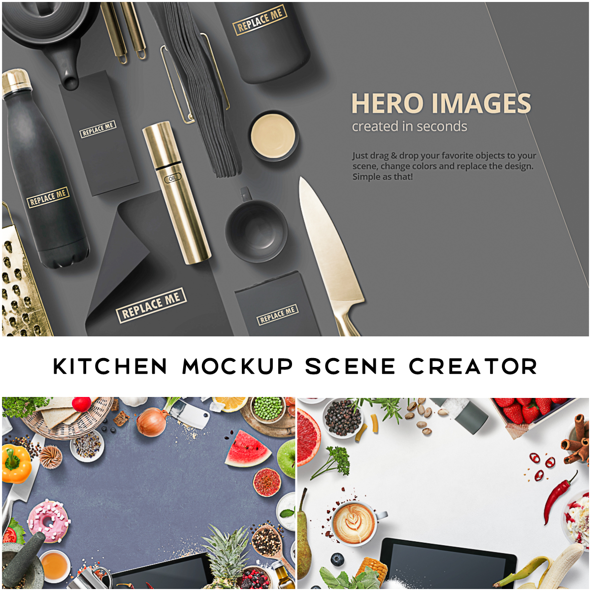 Download Kitchen Mockup Scene Creator | Free download