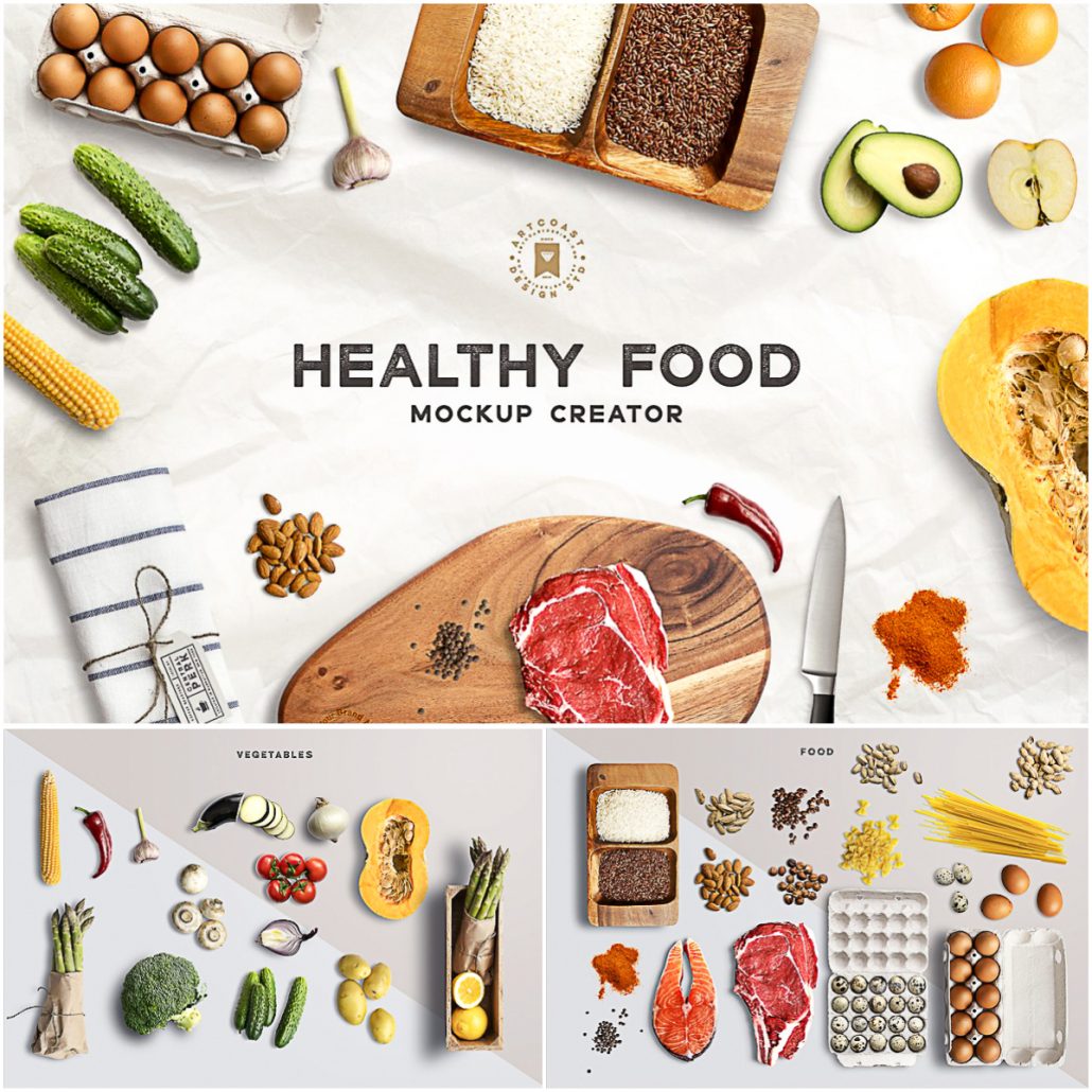 Download Healthy Food Mockup Creator Free Download