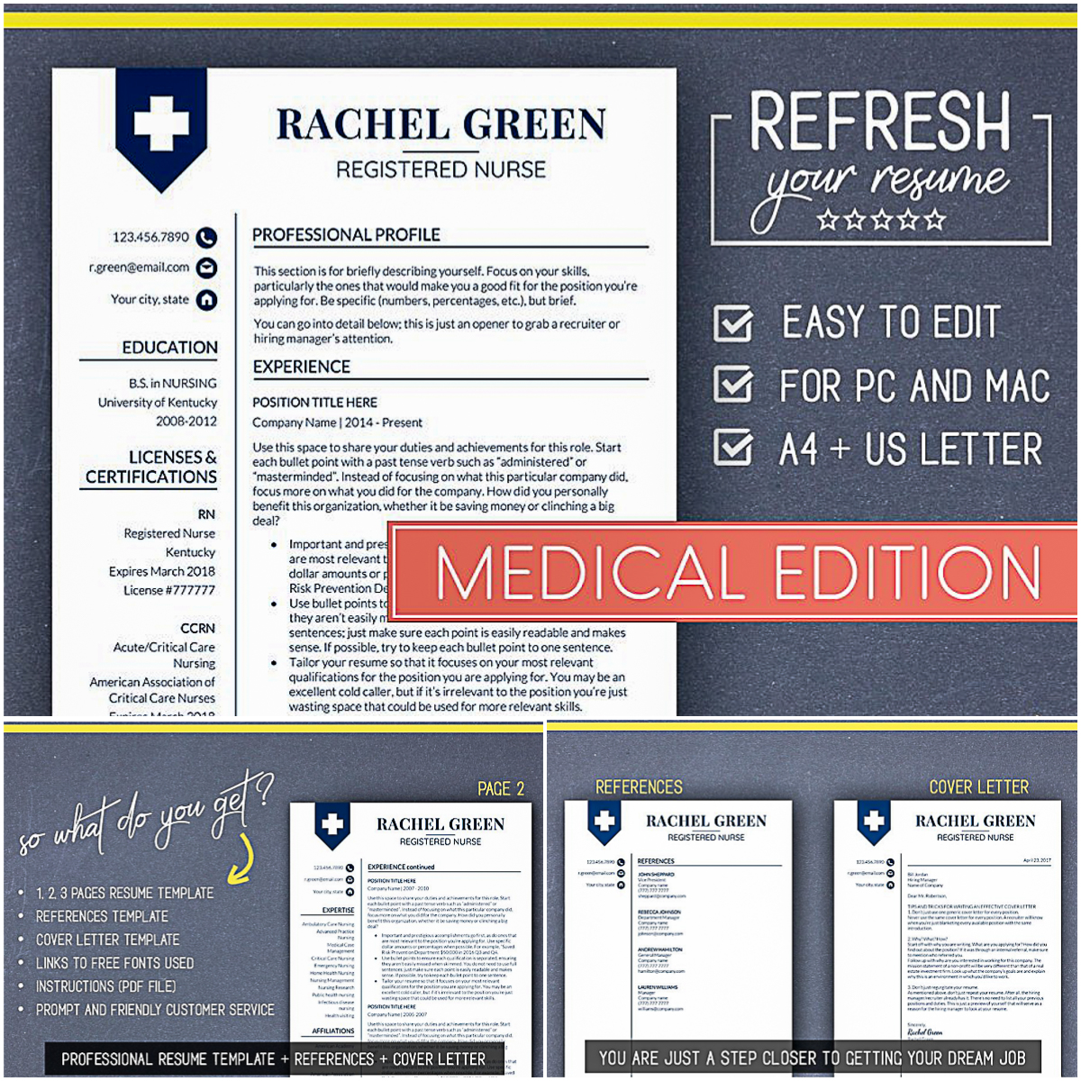 Medical Resume Template Nurse CV Free Download