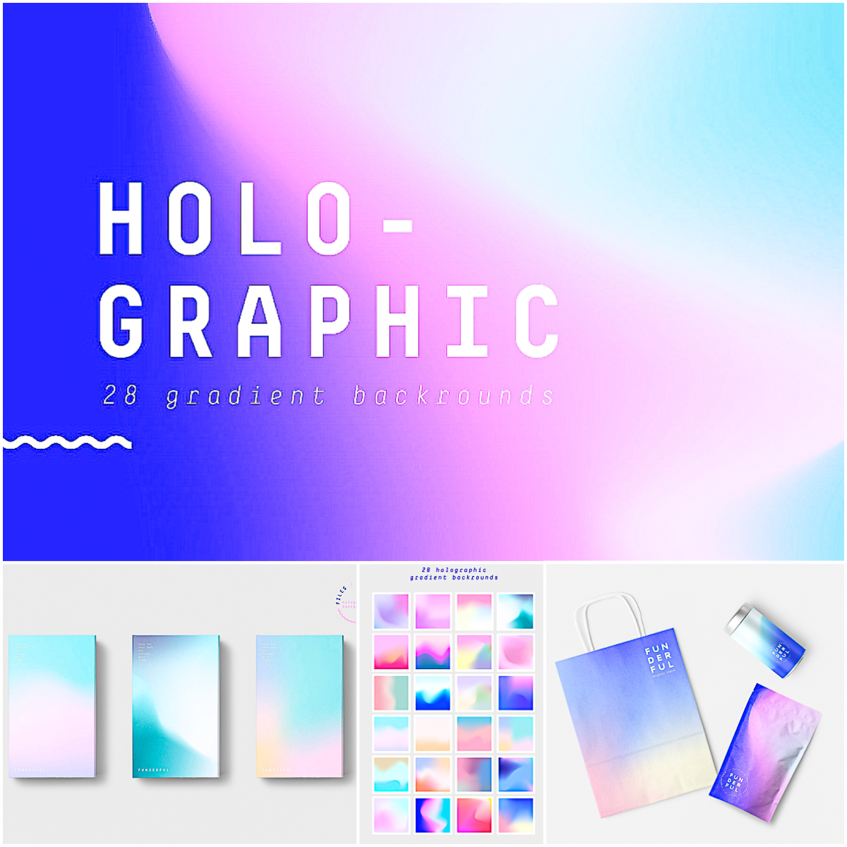 Holographic Gradient Backgrounds | Free download