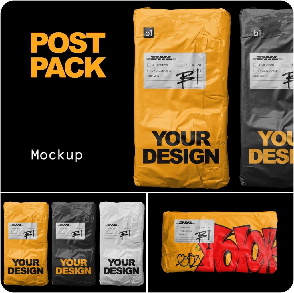 Download Post Package Bag Mockup | Free download