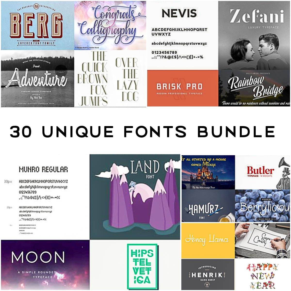 500 premium fonts bundle