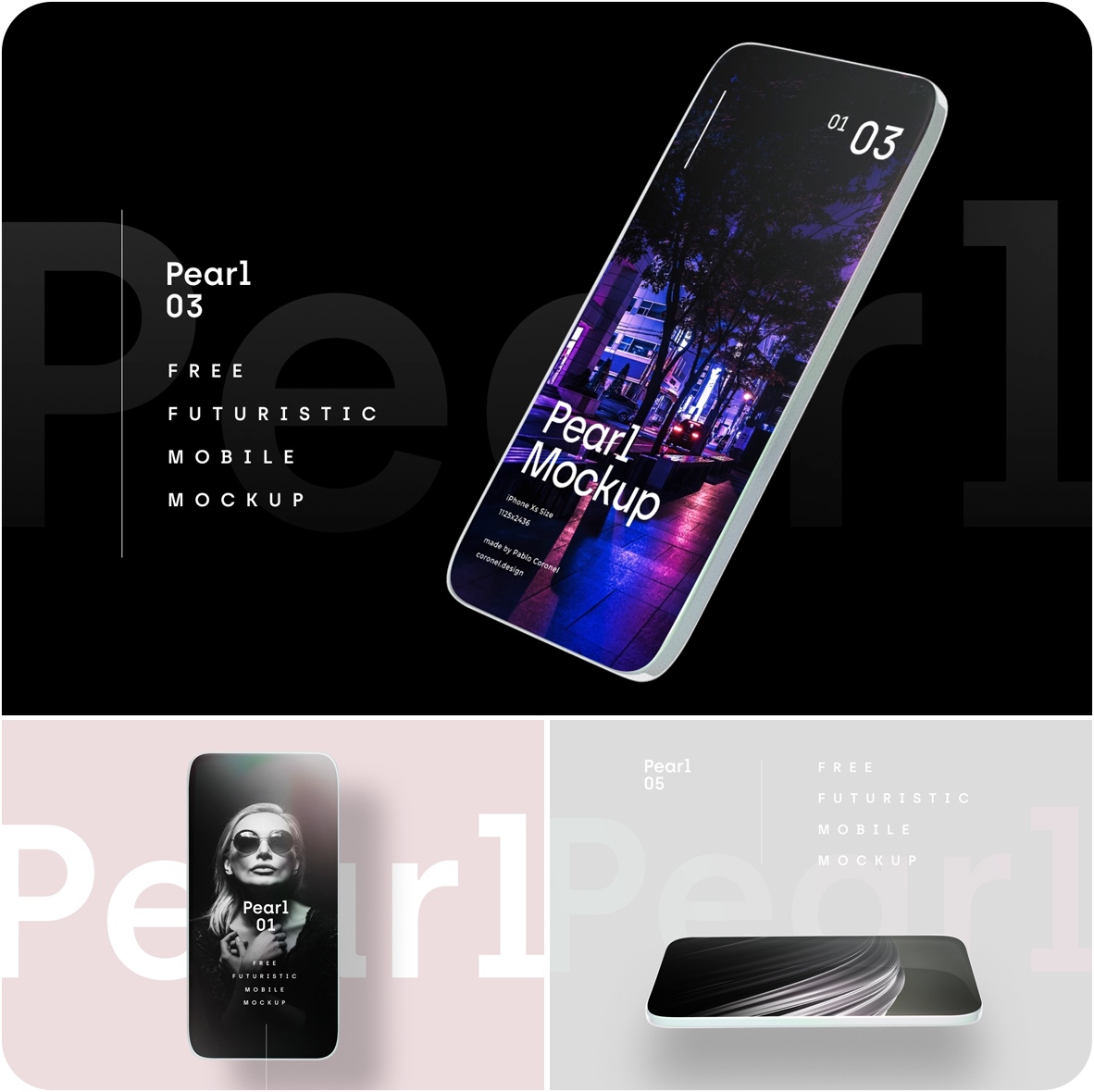 Download Pearl Phone Mockups Free Download