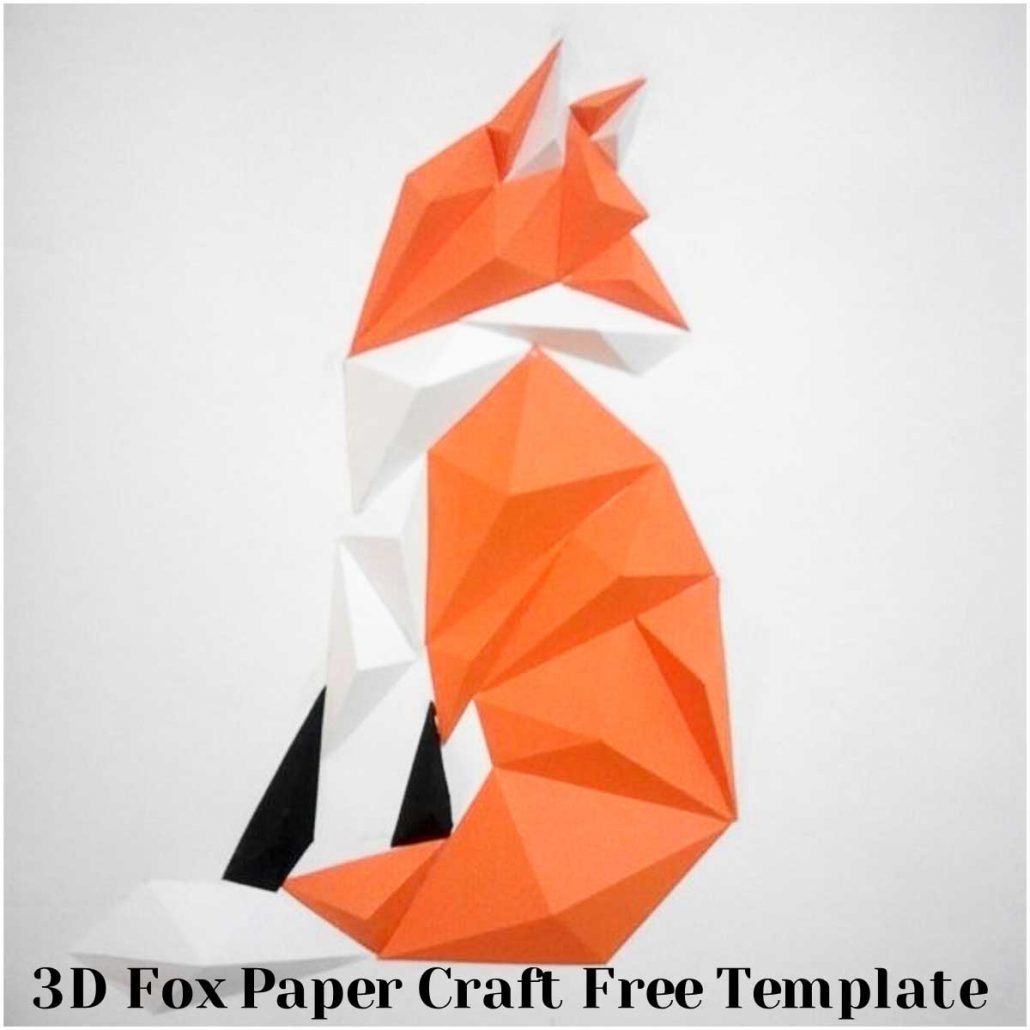 Fox 3D Papercraft Template Free download