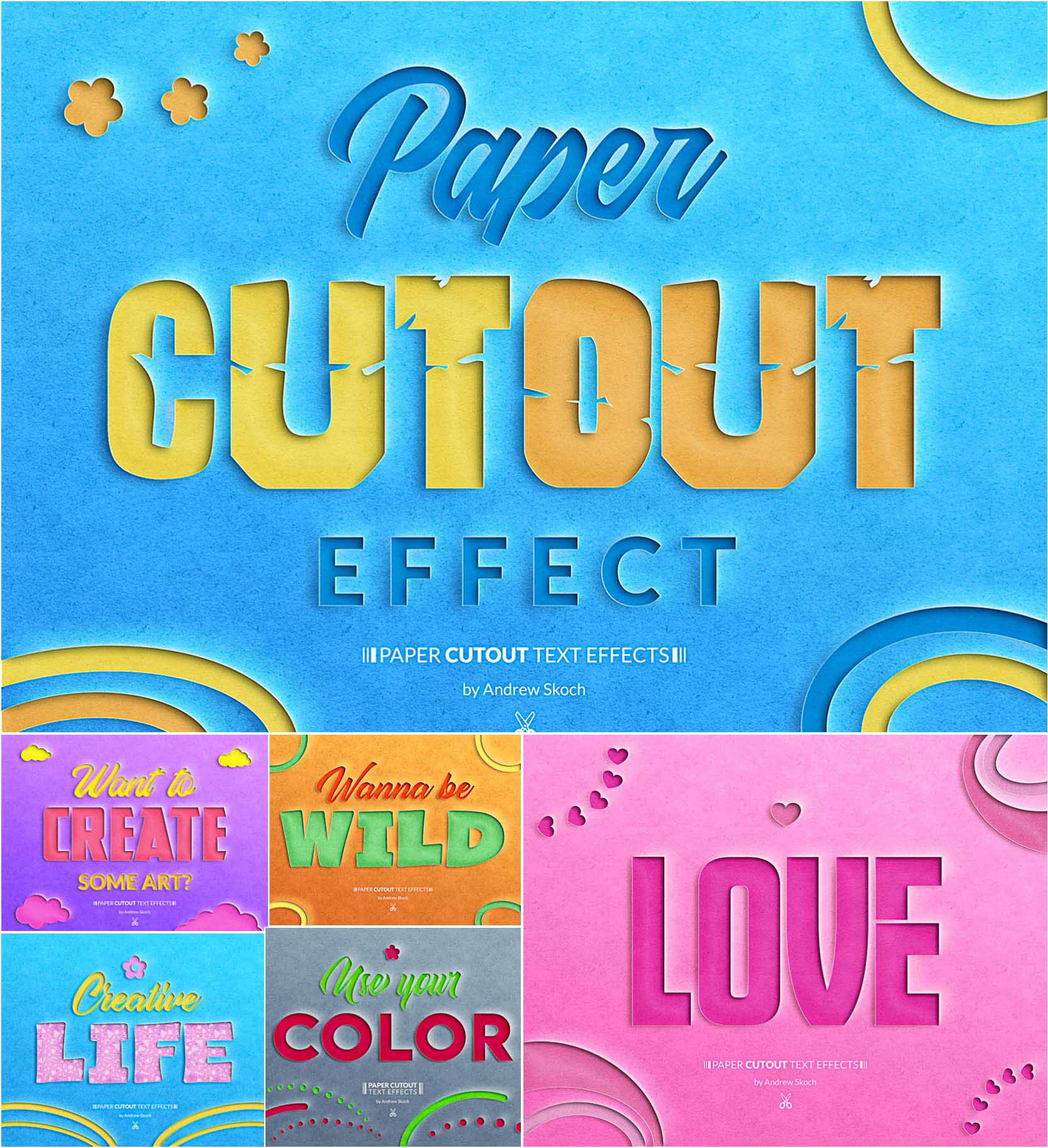 paper effect font
