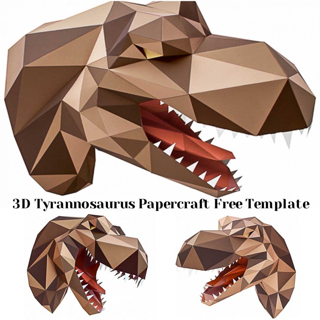 Modelo 3D papercraft do Dinossauro Tyrannosaurus Rex