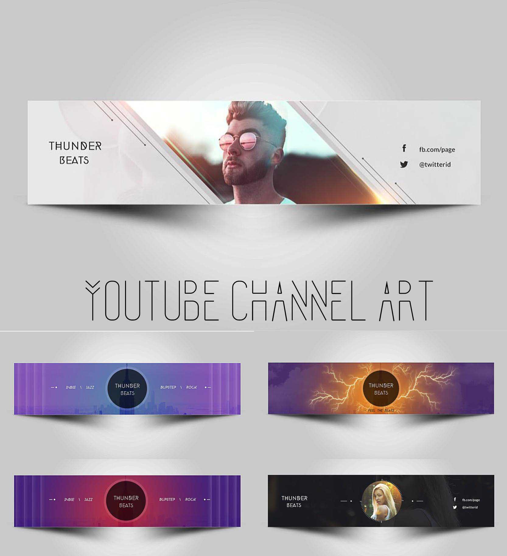 Page 3 - Free and customizable  channel art templates