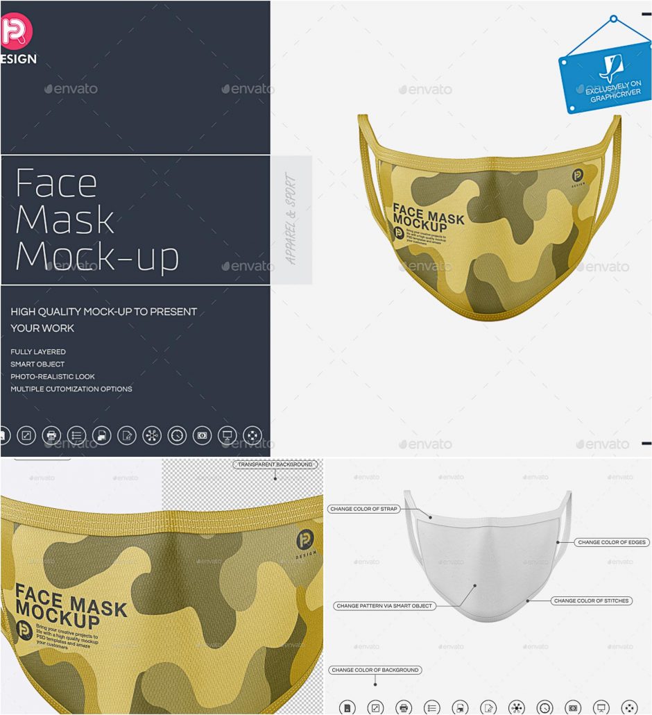 Download Face Mask Mockup | Free download