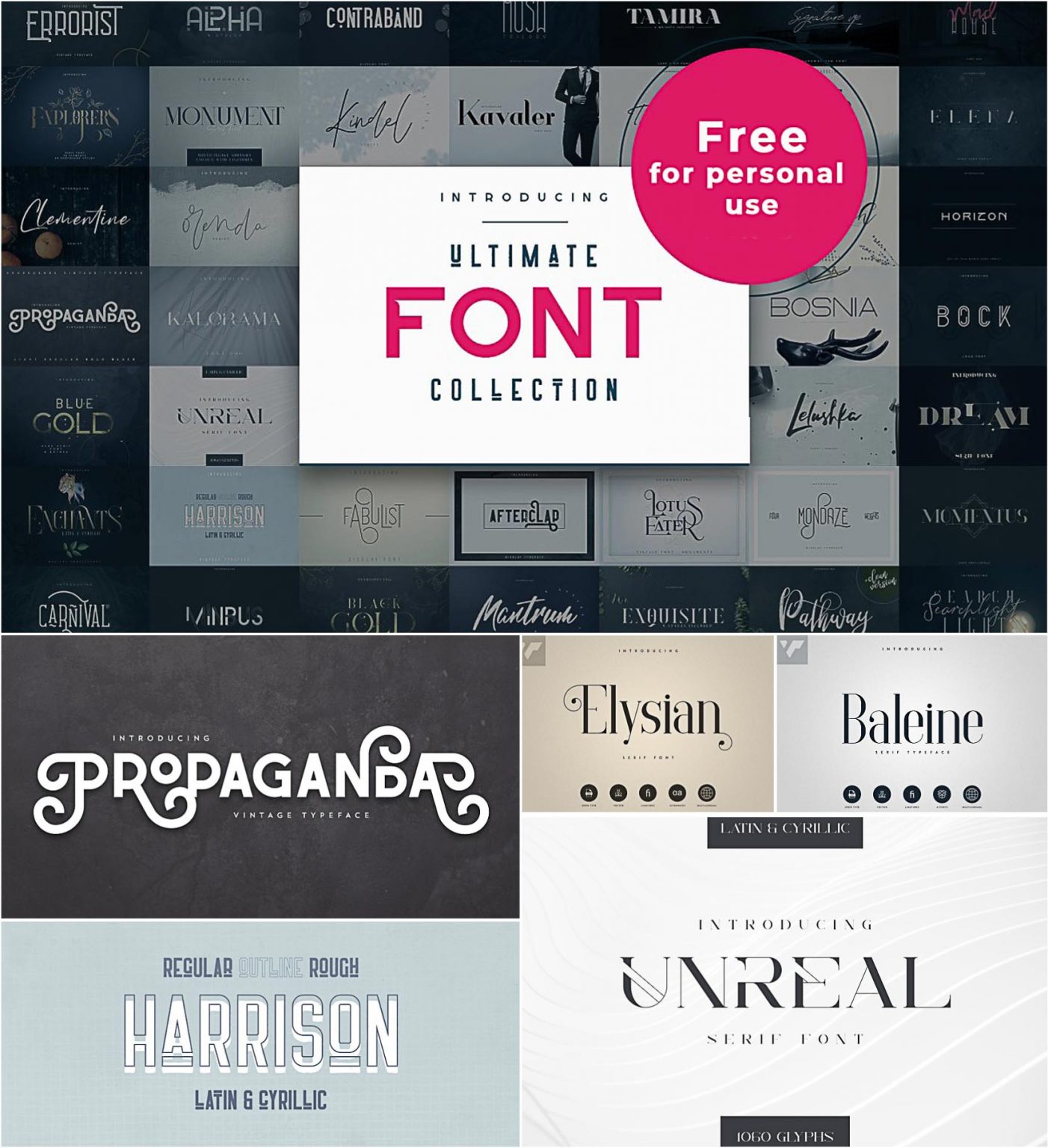 Modern Creative Fonts Bundle | Free download