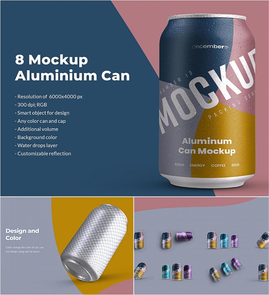Download Aluminium Can Mockup | Free download
