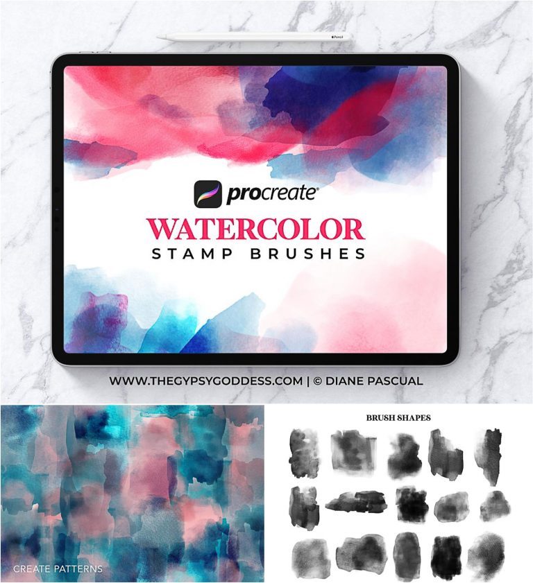 procreate watercolor brush set free