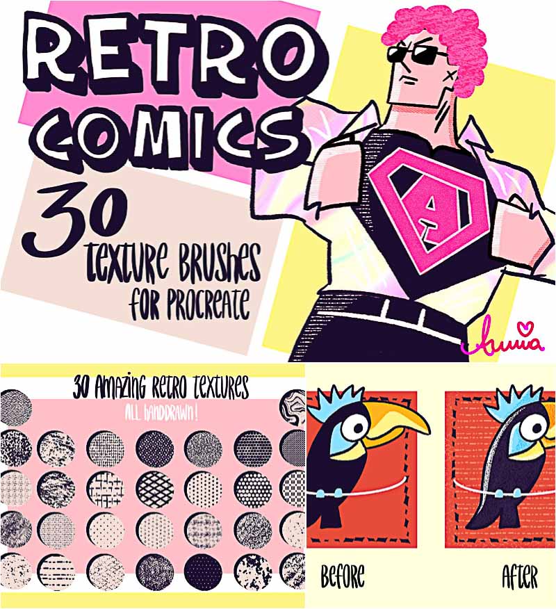 Retro Comics Brushes for Procreate | Free download