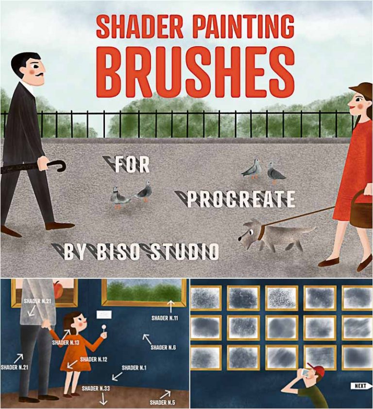 Shader Painting Brushes for Procreate Free download