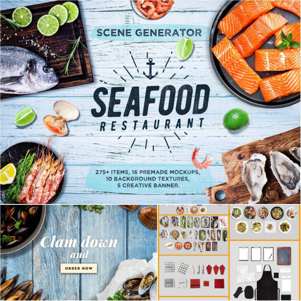 Download Seafood Scene and Mockup Creator | Free download