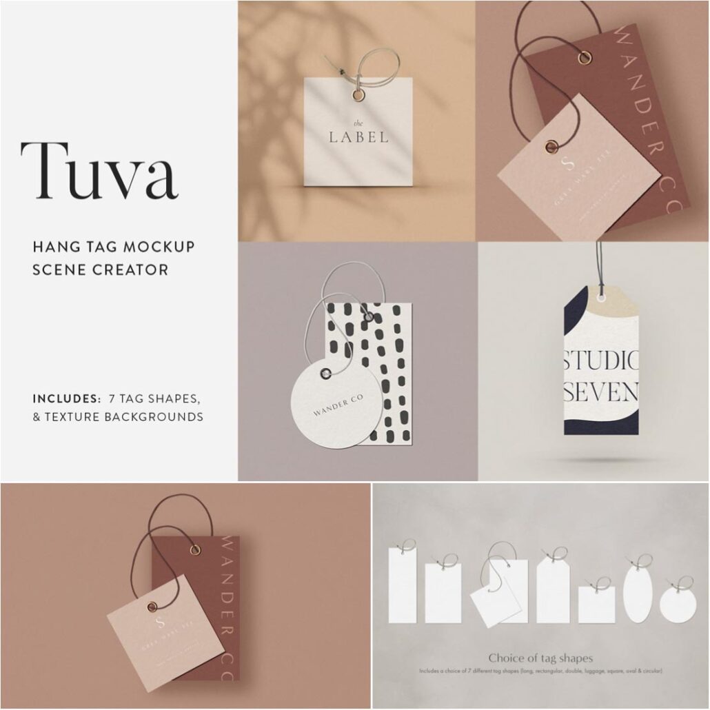 Download Tuva Hang Tag Mockup Scene Creator | Free download