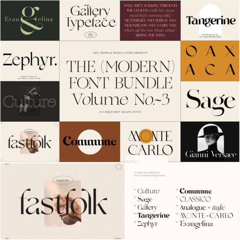 The Modern Font Bundle | Free download