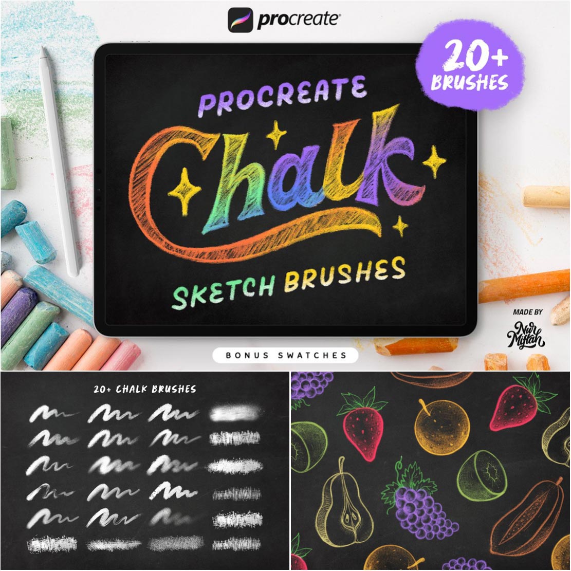free chalk brushes procreate