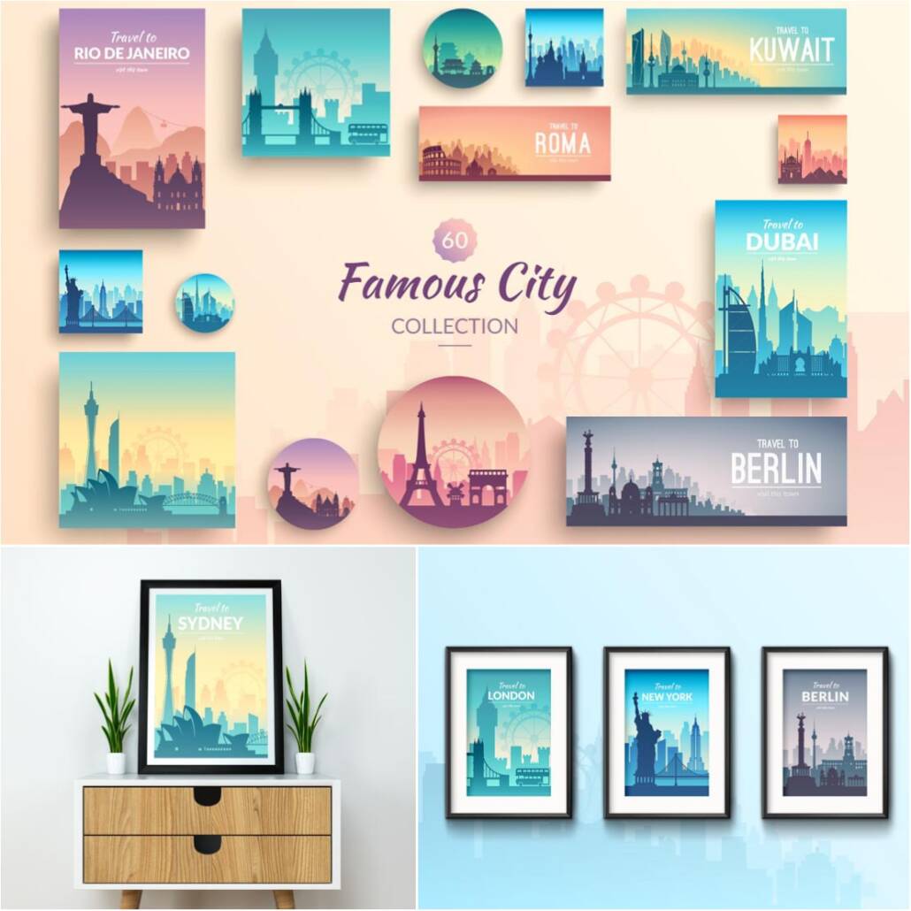Famous Cities Graphics Collection | Free download
