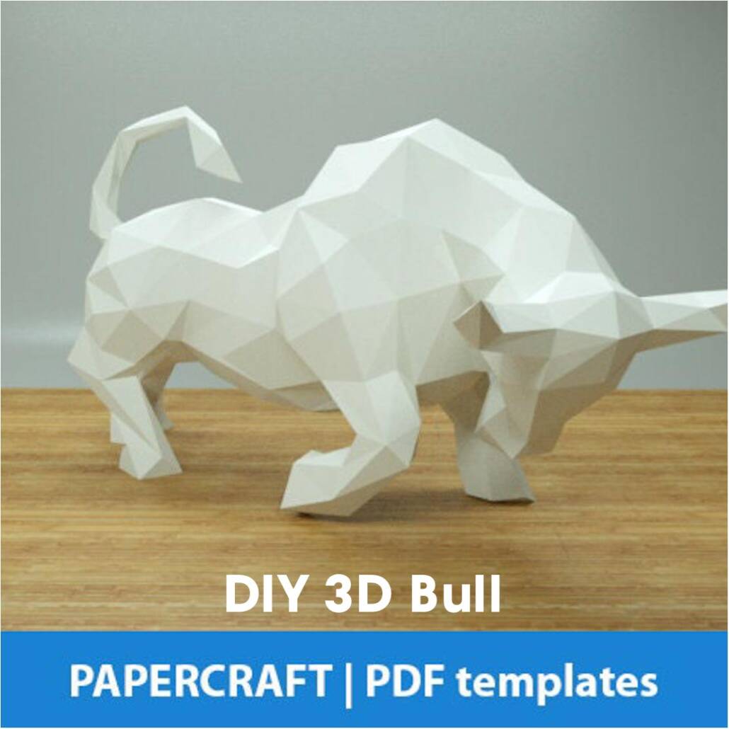 3d Bull Papercraft | Free download