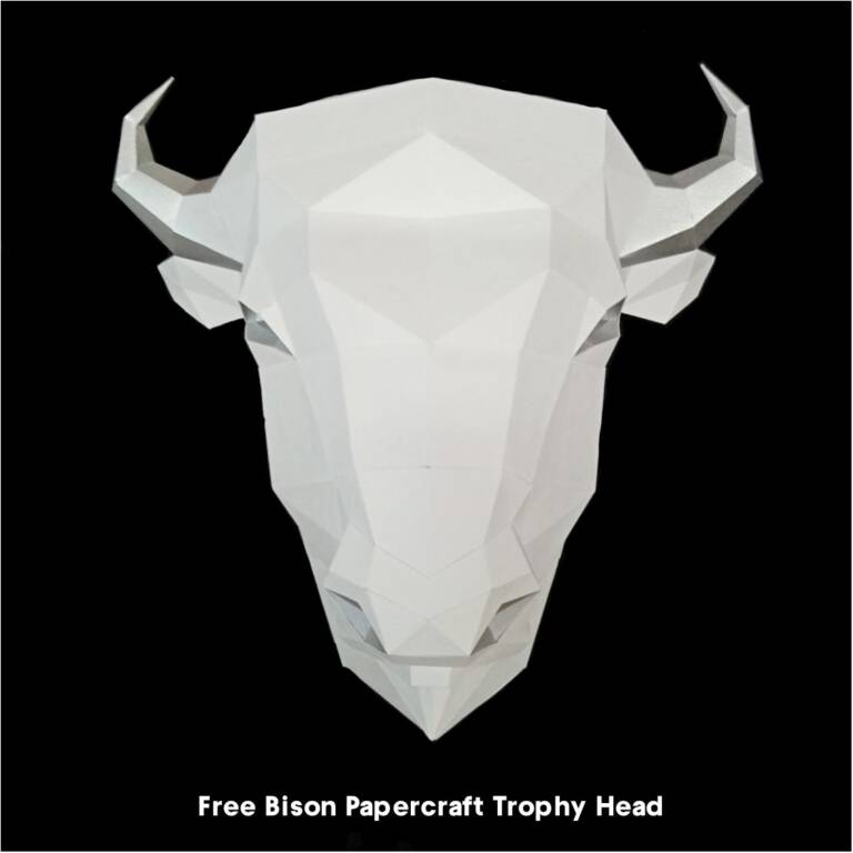 Free Bison Papercraft Trophy Head | Free download