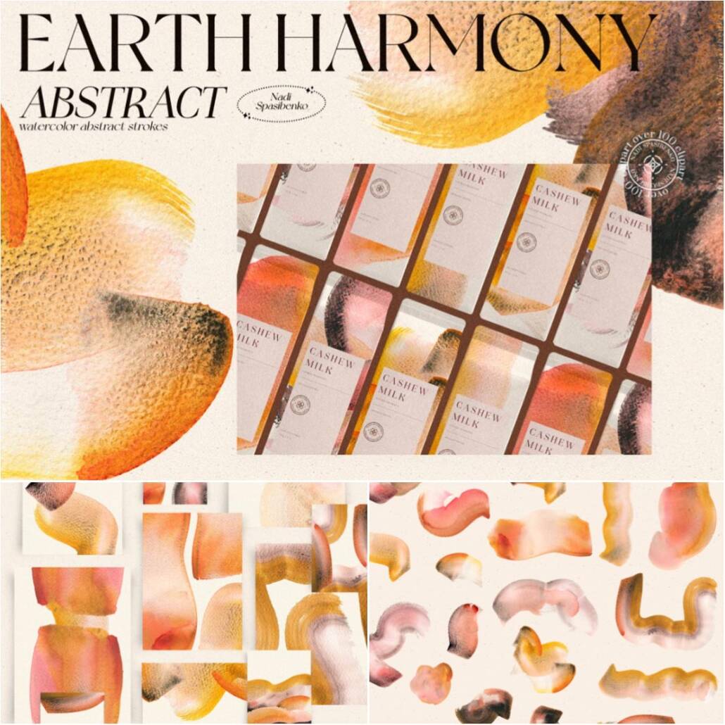 Earth Harmony Abstract Shapes Set | Free download