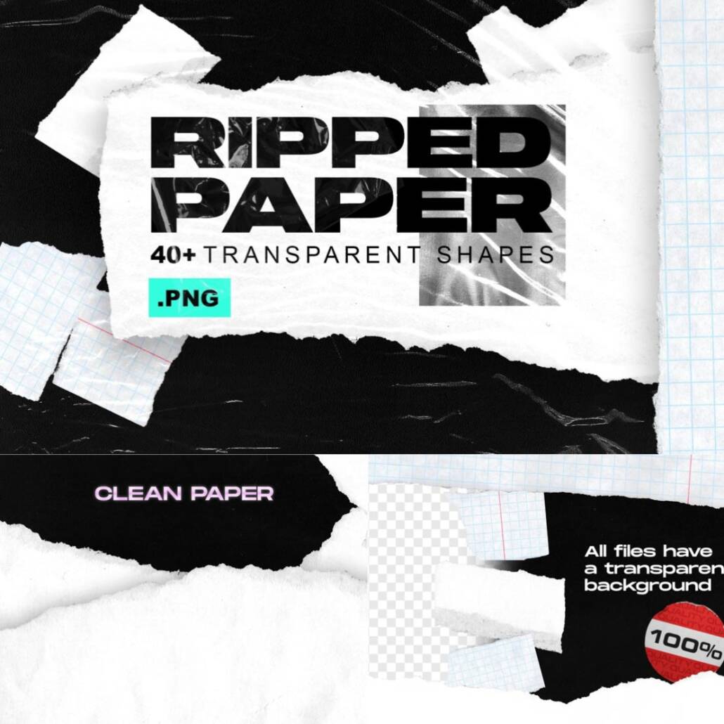 Free Ripped Paper Textures (PNG)