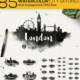 85 Watercolor City Skylines