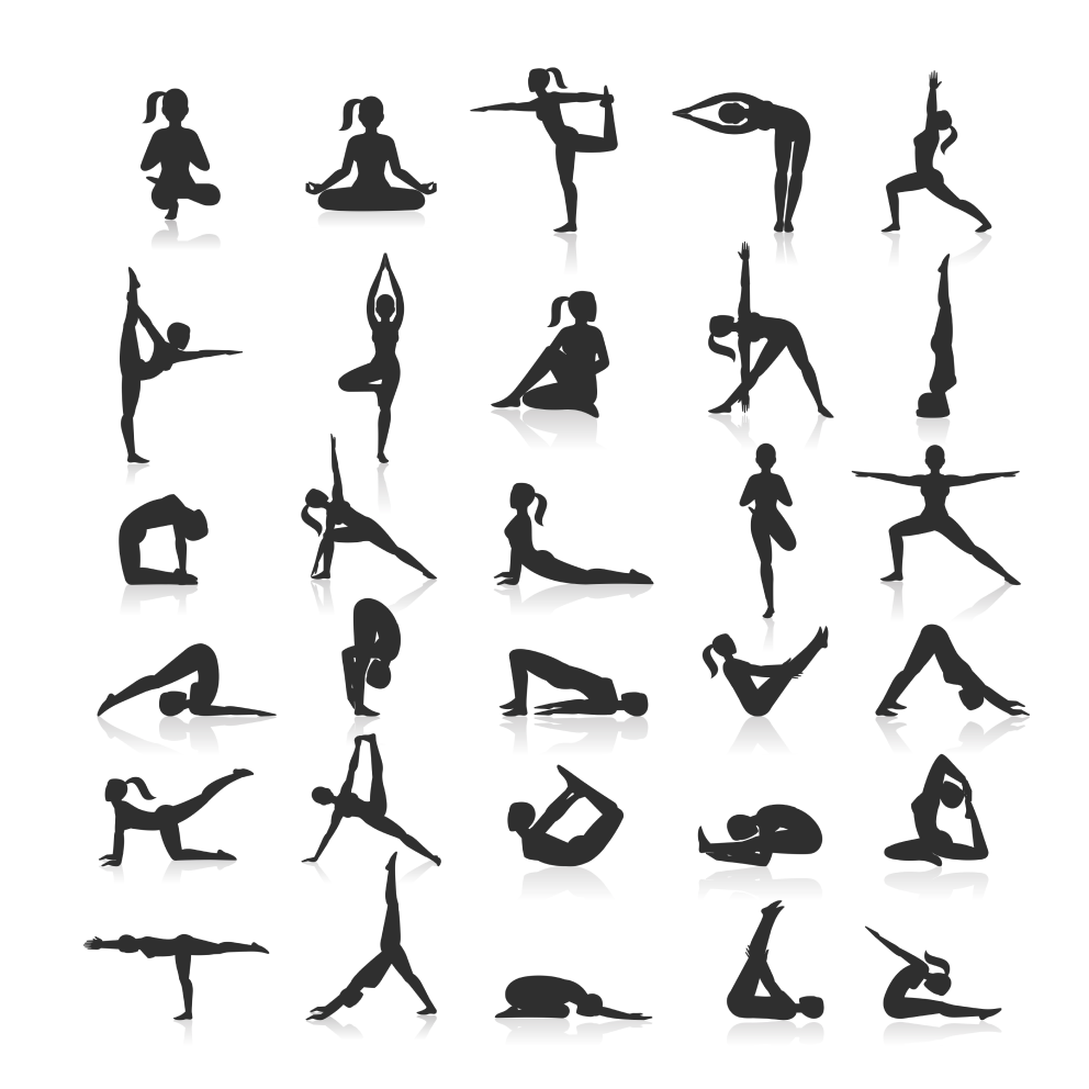Yoga Poses Vector Graphics | Free download