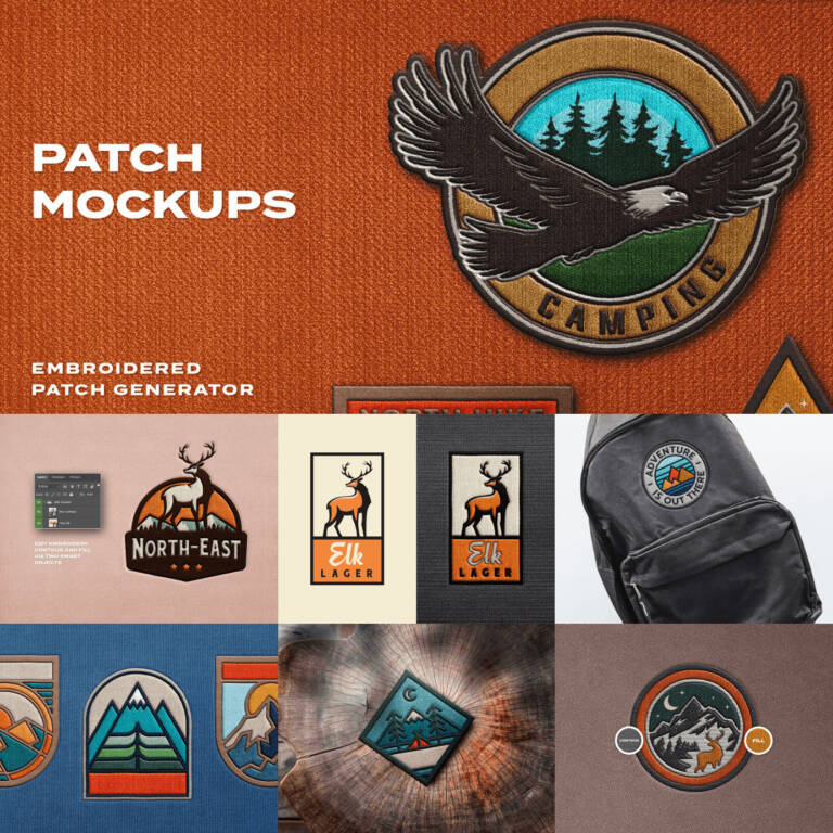 Patch Embroidery Mockup | Free download