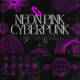 Neon Pink Cyberpunk Shapes