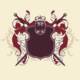 shiled and swords heraldic vector